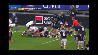 Van Der Merwe last minute try - Scotland beat France in injury time six nations 2021