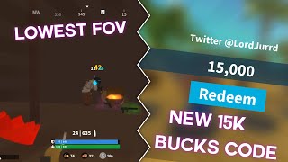 Playing island royale on the lowest FOV & New 15k Bucks Code!! (Roblox Fortnite)