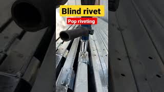 pop riveting ||  blind riveter #shorts #youtubeshorts #poprivet #blindrivet #riveter