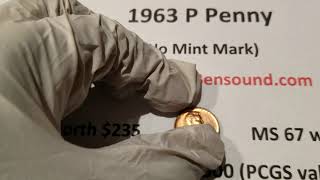 RARE 1963 Penny Worth $8500(No mint mark) Do you have it?