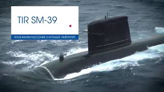 Rubis class submarine launches Exocet SM39 while submerged