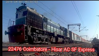 LKO AlCo WDM3D | 22476 Coimbatore - Hisar AC SF Express