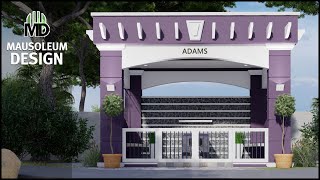 Mausoleum Design - Purple Simple Modern Mausoleum EP71