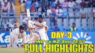 🛑 IND vs NZ 3rd TEST HIGHLIGHTS | IND vs NZ TEST | india vs new zealand 3rd test day 3 highlights |