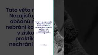 Návrh ústavní ochrany vody pro lidi nic neřeší, politici plácají prázdné fráze a vlk žere kozu dál