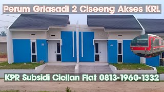 Rumah Subsidi KPR Cicilan Flat Bumi Griasadi 2 Ciseeng Akses Stasiun Serpong BSD