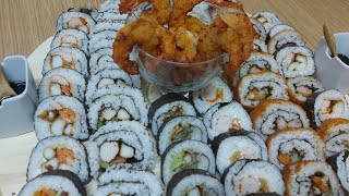 سوشي Sushi بطريقة سهلة للمبدئات ايلا بغيتو نحط ليكم فيديو اكتبو لي