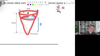 Q5 Uma indústria fabrica copos de papel no formato de cones retos com diâmetro e altura internos ig