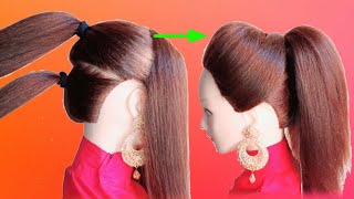 New trick for volumized ponytail with Puff| high ponytail  | hairstyle girls | prom hairstyle |