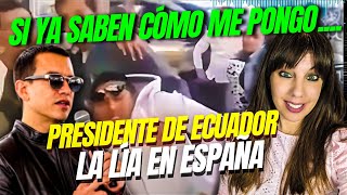 ¡LLÉVENME DE FARRA! EL PRESIDENTE DE ECUADOR LA LÍA EN MADRID