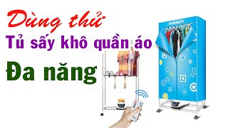 Review tủ sấy quần áo giá rẻ trên shopee