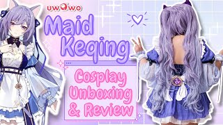 MAID KEQING 💜 Uwowo Cosplay Unboxing and Review 💜 Genshin Impact Cosplay