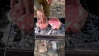 BİG STEAK GRİLL CAMPİNG #camping #keşfet #asmr #2023 #food #turkish #kamp #orman #shortvideo 🥩🥩🥖