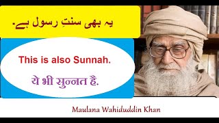 ye bhi Sunnat hai ~By Maulana Wahiduddin Khan // Rediscover Islam