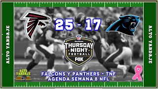 AGENDA SEMANA 8 NFL. ATLANTA VS CAROLINA