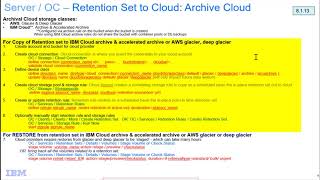 IBM Spectrum Protect 8.1.13 Retention sets IBM Cloud Archive OC - Demo