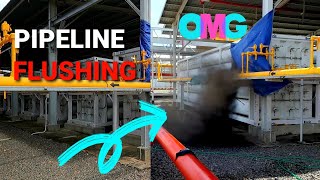 Cara Membersihkan Kotoran Pipa Dengan Udara Bertekanan || Flushing Pipeline