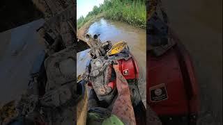 Swamp monster almost goes in the drink!! Trucks Gone Wild 2023 #shorts #mudding #canamoutlander