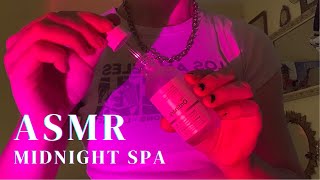 ASMR | Midnight Spa 🌙 - Skincare, Haircare & Rain Sounds (Layered Sounds & No Talking)