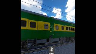 Railway simulator India game red Single train crossing RSI