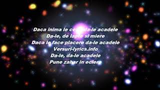 Delia - Acadele VERSURI/LYRICS