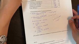 Le Chatelier's Lab Calculation Example