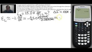 Energy Stored in an Inductor Physics Calculation