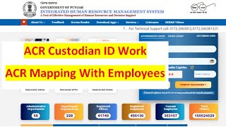 ACR Custodian Work on ihrms Portal