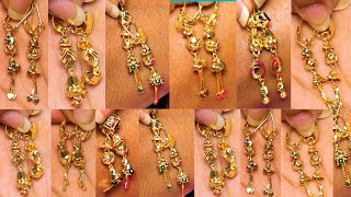 jewellery gold long earring // gold long earrings designs with price