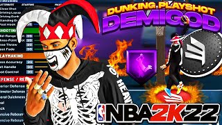 MY DUNKING PLAYMAKING SHOT CREATOR IS A DEMIGOD ON NBA 2K22! BEST JUMPSHOT & BUILD ON NBA 2K22!