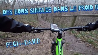 [ VTT XC ] LES SINGLES DE PECH-DAVID UN MATIN D’HIVER AVEC LAURENT / GIANT TRANCE ET ROCKRIDER 560 S