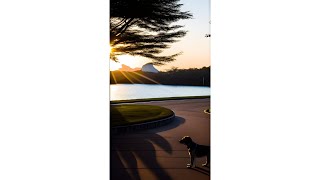 "Nel silenzio dell'alba che svela un nuovo giorno..." #cane #animali #aforismi #frasidelgiorno