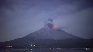 Detik2 berlaku nya letusan Gunung Sakurajima