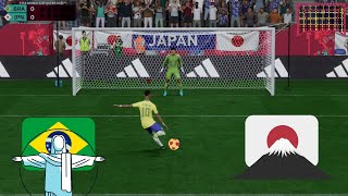 WORLD CUP QATAR 2022 - BRAZIL VS JAPAN | NEYMAR VS JAPAN | PENALTY SHOOTOUT | FIFA23 GAMEPLAY PC