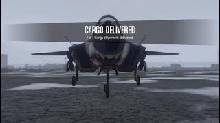 Staying in the VTOLjet, EZ pickup No Kill pacificist run! Hangar Land Cargo [GTA Grand Theft Auto V]