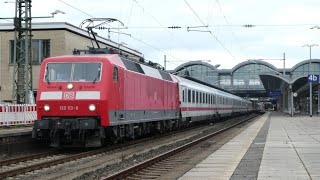 Eine BR 120 zieht den IC 2022 mit Makro in Mainz HBF!