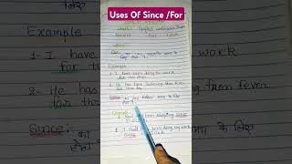 Uses Of Since /For