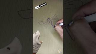 DRAWING A DRAGONFLY #viral #art #shorts #capung