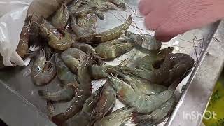 #salted egg #white shrimp 4kg #live Yummy