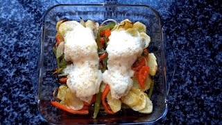 BACALAO GRATINADO CON CAMA DE VERDURAS Y PATATAS. Tus recetas de cocina