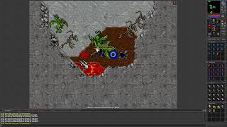 Tibia 7.6 (Level 59 Mage takes level 60 in Ankrahmun Dragon Lair, close call at 13:25)