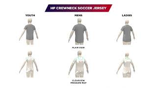 NEW 3D SIZE GUIDE | HP Fit Crew Neck Soccer Jersey