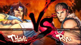 RYU VS T.HAWK | CPU VS CPU Ultra Street Fighter IV  (Hardest AI)