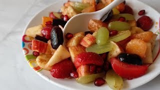 Fruit Chaat Street Style | Easy And Tasty Fruit Chaat Recipe | Fruit Chaat Recipe Without Cream