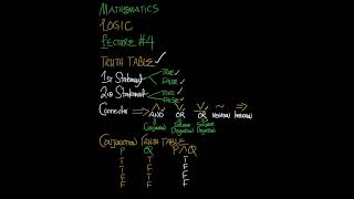 MATHEMATICS || Conjunction Truth Table | Logic | Lecture 4 | #maths