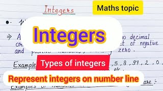 What is Integers|| Maths topic|| Positive Integers|| Negative Integers || Definition of Integers