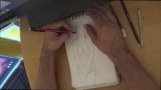 Speed Drawing:  Figure Drawing Practice 1