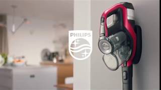 Philips FC6826 01 SpeedPro Max Kabelloser Staubsauger mit Akku, 360° Saugdüse, 65 Min  Akkulaufzeit