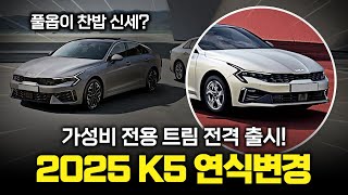 "기아의 미친 판단" 25년형 K5에 새롭게 추가된 가성비 맞춤 '스마트 셀렉션' 트림! K5 연식 변경 차이점 총 정리