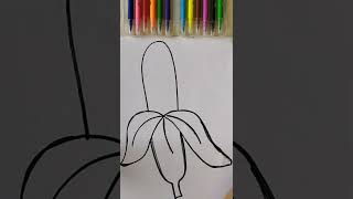 How to draw a banana easy and quikly #SHORT